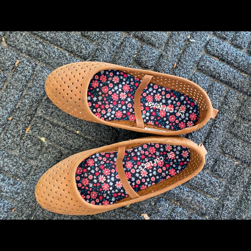 Carter’s girls brown suede slip on Maryjanes